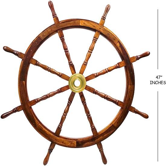 Wooden Decorative Ship Wheel
