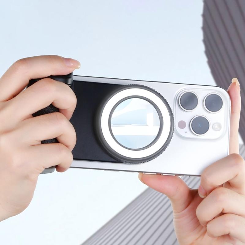 Magnetic Phone Grip Bluetooth-compatible Shutter Camera Handle Selfie Stabilizers With Fill Light For Mobile Phone