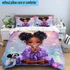 Royal Butterfly Princess Dreams 3pcs Bedding,Including 1pc Duvet Cover And 2pcs Pillowcases Perfect for Christmas,Ideal for Bedroom, Dormitory