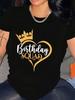 Birthday Squad Crown Heart T-shirt