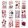 3D Halloween Blutige Narbe Temporäre Tattoo Aufkleber Cosplay Körper Kunst Make-Up Aufkleber