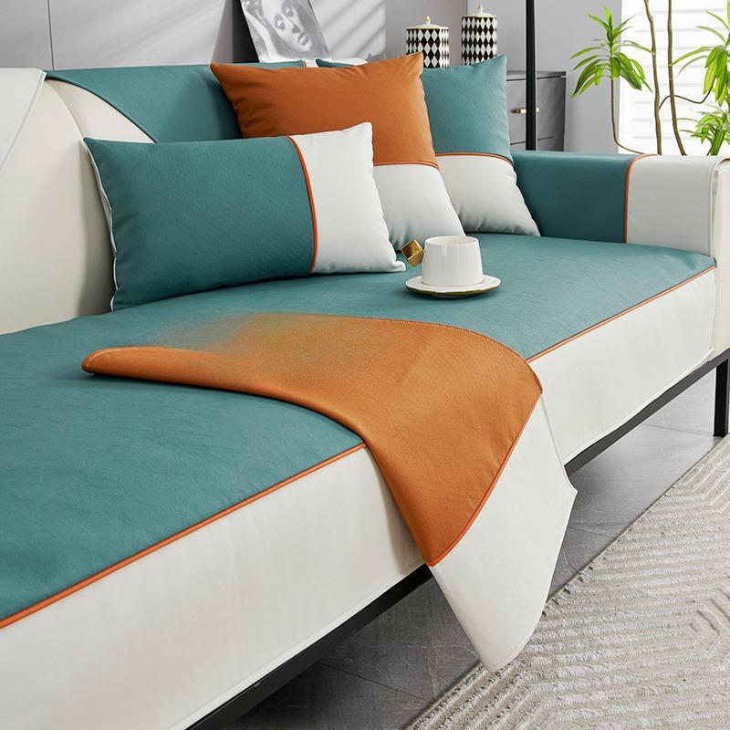 Poduszka na sofę Cztery pory roku Uniwersalna Mata antypoślizgowa Jednolity kolor Przystępny luksusowy styl Wysokiej jakości Pokrowiec na sofę Tkanina pokrowcowa