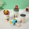 Water Bottle Stainless Steel Portable Coffee Thermos Cup, Double Drink Accompanying Cup Student Cold Water Cup