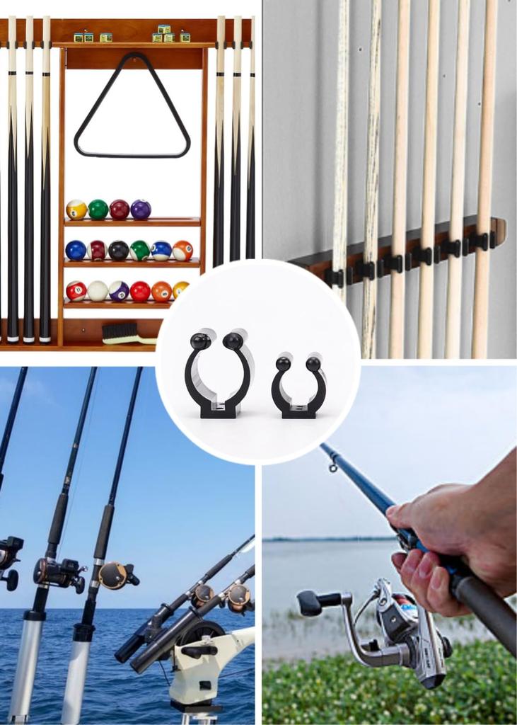 10 Pieces Fishing Rod Holding Clip, Billiard Cue Holding Clip,