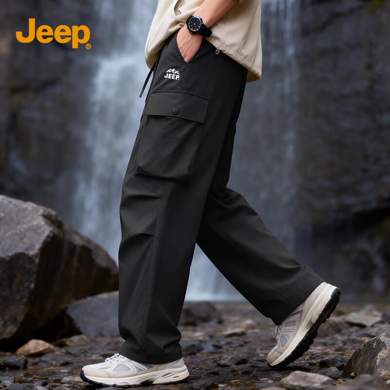 JEEP Men s Spring Loose Fit Straight Cargo Pants 3XL
