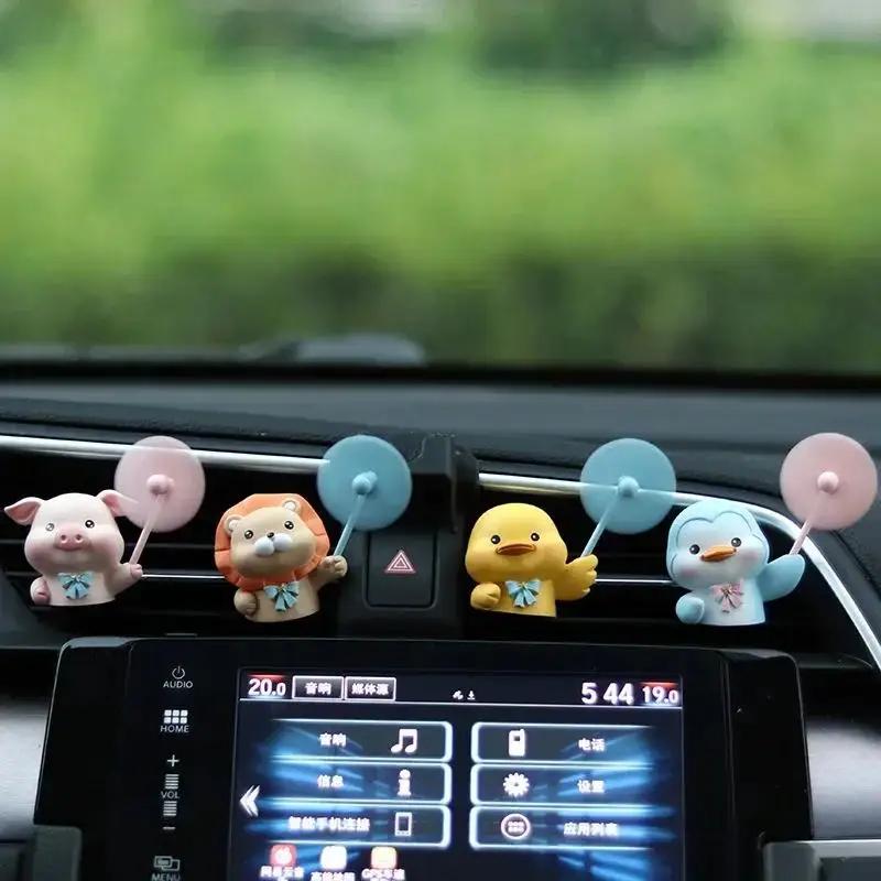 Cute Small Animals Car Decoration Air Purifier Air Conditioner Outlet Decoration Car Accessories Interior Fixation Perfume Decor