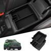 For Ford Bronco 2025 Double-layer Storage Box Center Console Armrest Tray Organizer Tidying Car Interior Accessories Black