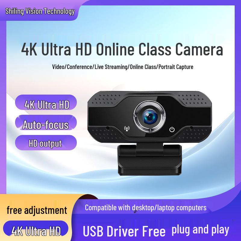 

4K Ultra HD Webcam with Microphone for Laptop/Desktop Live Streaming & Online Conferencing 720P