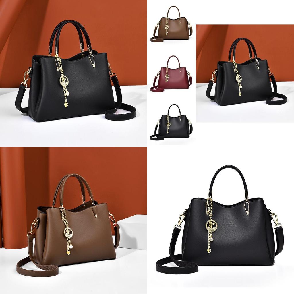 Stylish Large Capacity Women's Tote Bag 2024 Trendy Soft Pu Leather Commuter Handbag