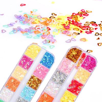 DIY Nail Ornament Rhinestone Decorations 12 Full Set Rivet Drill Glitter Nail Polish Adhesive Art Stickers 3d Designer Charms