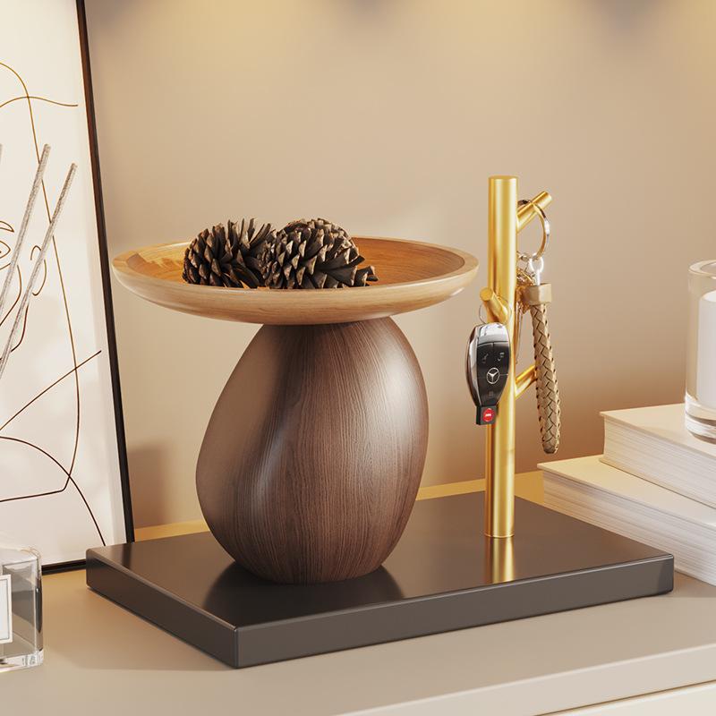 Pinecone Tray Resin Handicrafts Abstract Mushroom Desktop Storage Container Fruit Platter Candy Bowl Home Decoration Accessories