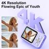 4K 64MP CCD Digital Camera 2.4" Screen 16X Zoom Compact Retro Camera with LED Flash Autofocus Portable Vlogging Camera for Campus/Travel/selfie