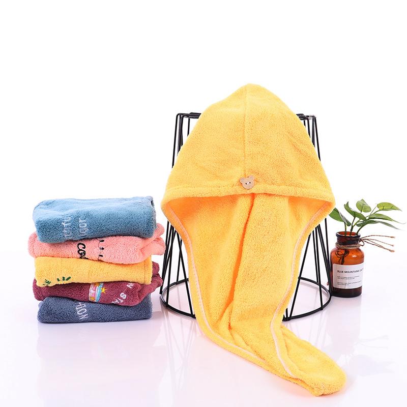 1PC Water Absorbent Quick Dry Hair Cap Bathroom Turban Wrap Hair Drying Cap Soft Super Absorbent