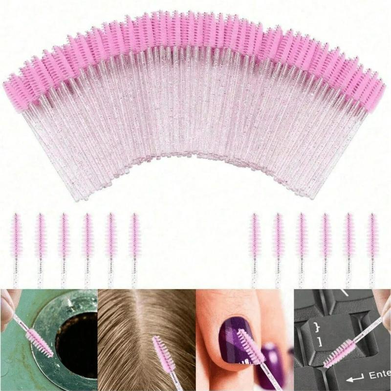 50pcs Disposable Eyelash Brushes, Mascara Wands, Eye Lash Brush, For Eyelash Extensions, Eyebrow Eyeshadow Brow Makeup Supplies