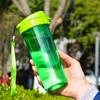 Cute Office Desktop Cup Transparent Water Cup, Portable Plastic Bottle, with Strap Gym Workout Bottle Handle, Clear Heat-resistant Drinkware,