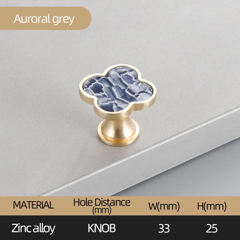 Oukali Four Leaf Zinc Alloy Furniture Mix Color Cabinet Handles Knobs