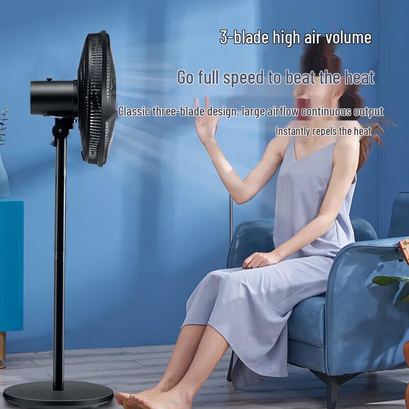 Midea Mechanical Floor Fan with Wide-Angle Oscillation