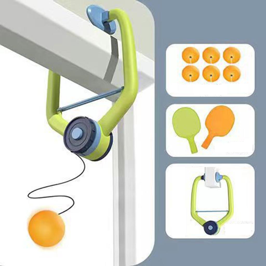 Indoor Table Tennis Trainer with Racket / Balls Portable Hanging Table Tennis Trainer Indoor Table Tennis Set Easy Use