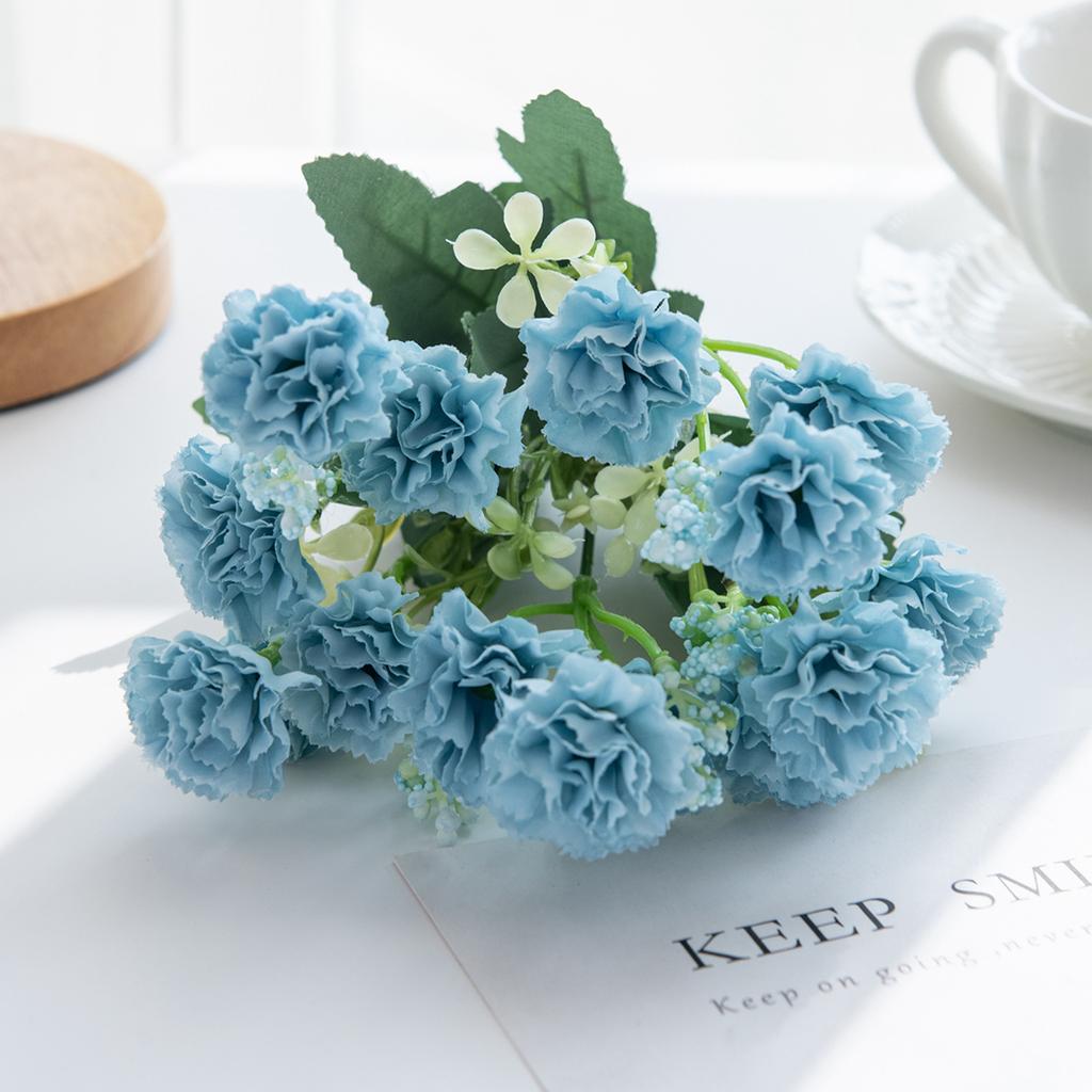 Artificial Flowers Small Carnation Christmas Wreath Accessory Home Vase Table Outdoor Garden Wedding Bridal Bouquet Bonsai Decor