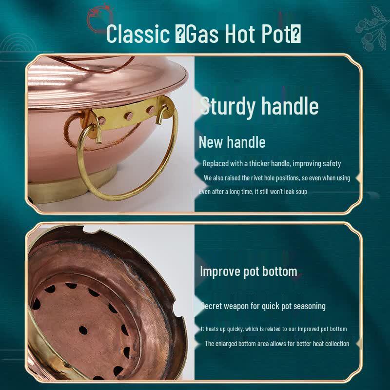 Chu Yi Qi Retro Pure Copper Divided Hot Pot