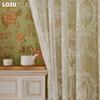 1PC LOZUJOJU French White Lace Curtain Retro Palace Style Sheer Curtain Solid Color Tulle for Living Room Bedroom Balcony Home Decor