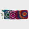 Felt Zipper Pouch, Handmade Colorful Circular Pattern