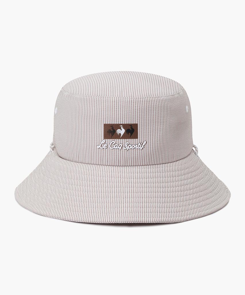 LECOQ GOLF Women'S Seersucker Bucket Hat _Bege Gr222Lcp41