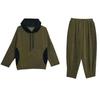 Plus Size Casual Hooded Fashion Suit Autumn Corduroy Large Size Fat Mother Slim Casual Two-piece Suit