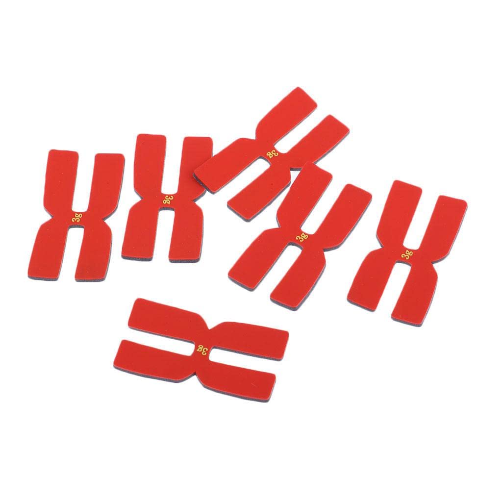 Milageto 6pcs/set Tennis Racket Weight and Balance Strip Racket, Red