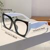 Women Square Decor Glasses Candy Color Blue Light Blocking Eyewear Trendy Brand Design Oversize Eyeglasses for Ladies