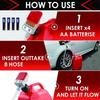 Portable fuel pump with automatic transfer and auto-stop. Comes with a 51-inch hose,  and pumps 9.08 liters per minute.