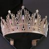Goldfarbene Luxus-Kristall-Hochzeitstiara und Kronen Party Strass Abschlussball Braut Diadem Krone Tiara für Damen Braut Haarschmuck