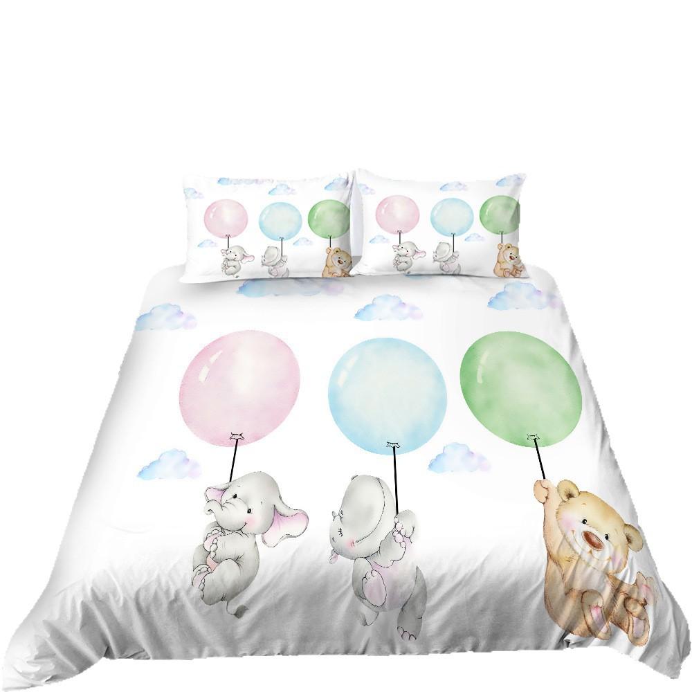 Cartoon Alpaca Digital Printing Bedding Two Or Three-Piece Set Polyester Can Be Sent