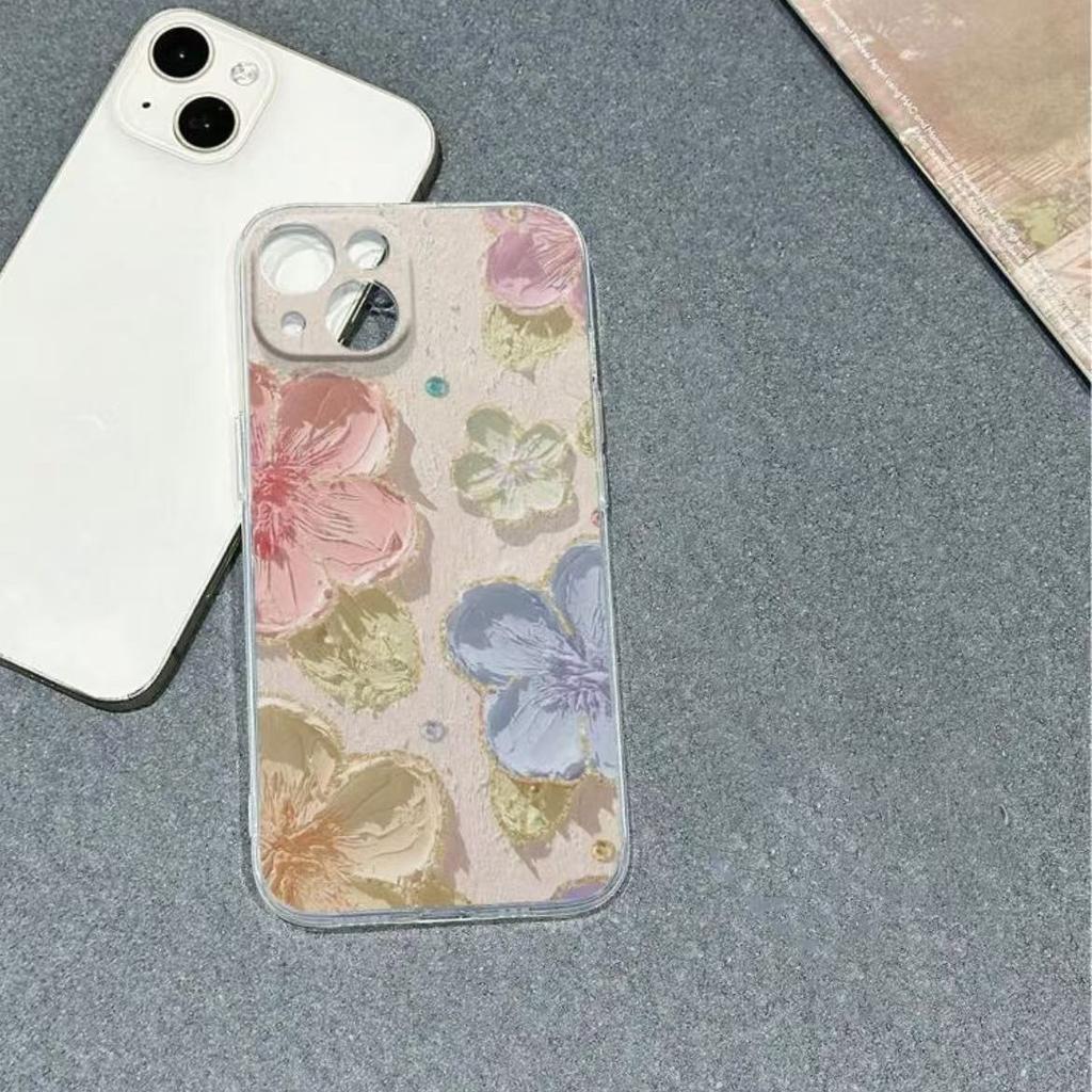 Flower Foreign Trade Applicable Iphone17pro Mobile Phone Case Apple 15 Anti-drop 14 Bracelet 13promax New 16x