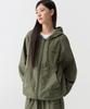 Cgp Garment-Washed 2-Way Tech Short Hoodie Jacket_Khaki