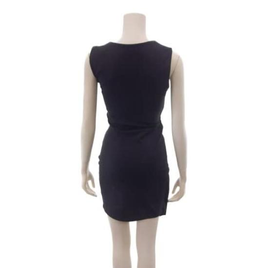 GRAXIA Cabaret Mini Size L Dress, Dress, Cache-Coeur, Sleeveless, V-Neck, Gathered, Asymmetrical, Women's, Black,