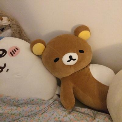Rilakkuma Peluş Yastık Sevimli Hayvan Ayı Doldurulmuş Oyuncak Kuma Peluşlar Yastık Kawaii Oda Dekorasyonu Oyuncaklar Araba Sırt Desteği Çocuklar İçin Hediye