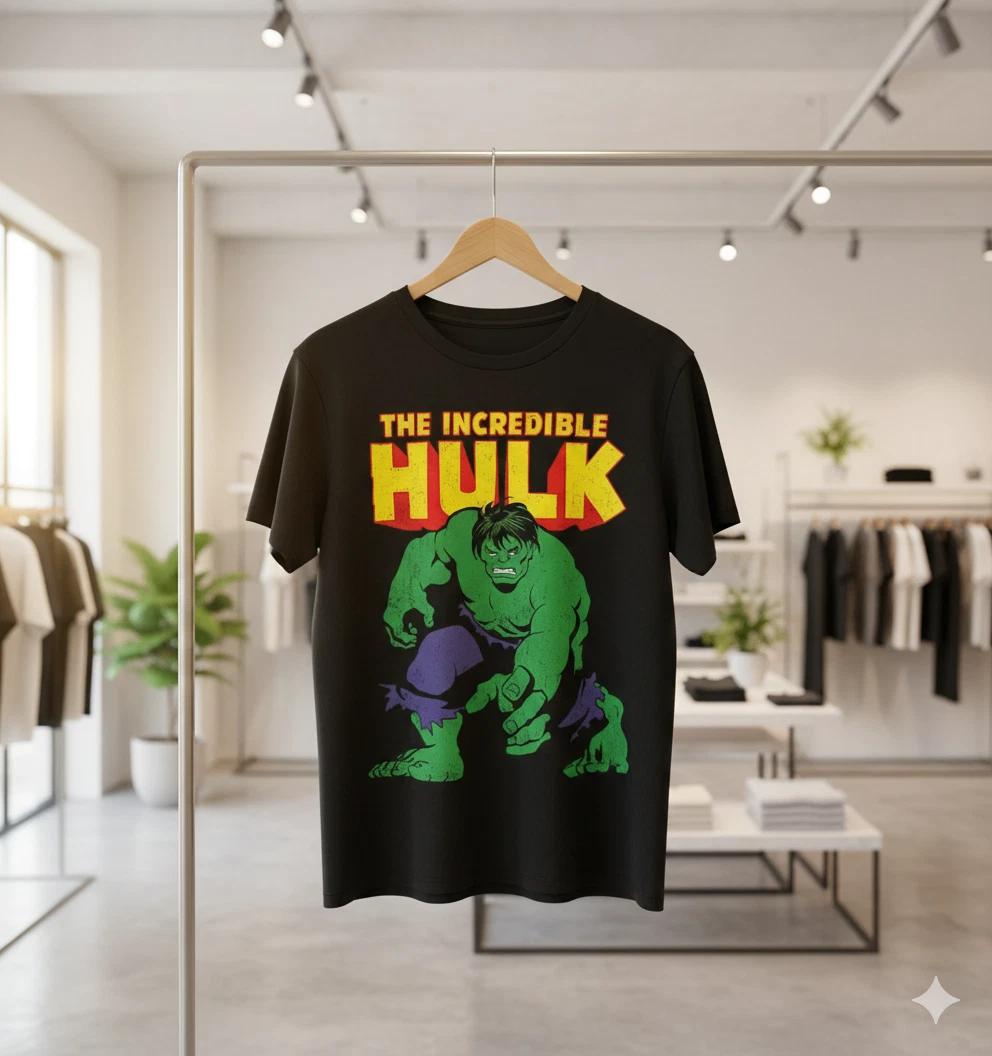 Unisex Adult Casual Movie The Incredible Hulk Comic Graphic T-Shirt... M