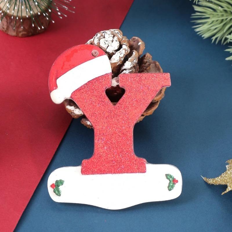 1Pcs 26 Christmas Letter Decor Xmas Tree Decoration 3D Hanging Pendant Party Home Room Ornament Navidad New Year 2026 Gifts