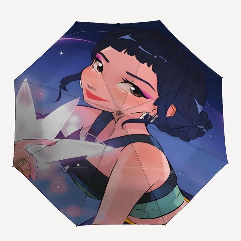 1pc KPop Demon Hunters ZOEY1 Umbrella, Sun Protection, And UV Shielding. It Has Eight Sturdy Ribs for Outdoor Use And Perfect Gift
