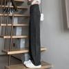 Solid Color High-waist Jeans Women High Waist Button Zipper Closure Vintage Loose Fit Hidden Belly Shape Trousers Pockets Straight Wide Leg Streetwear