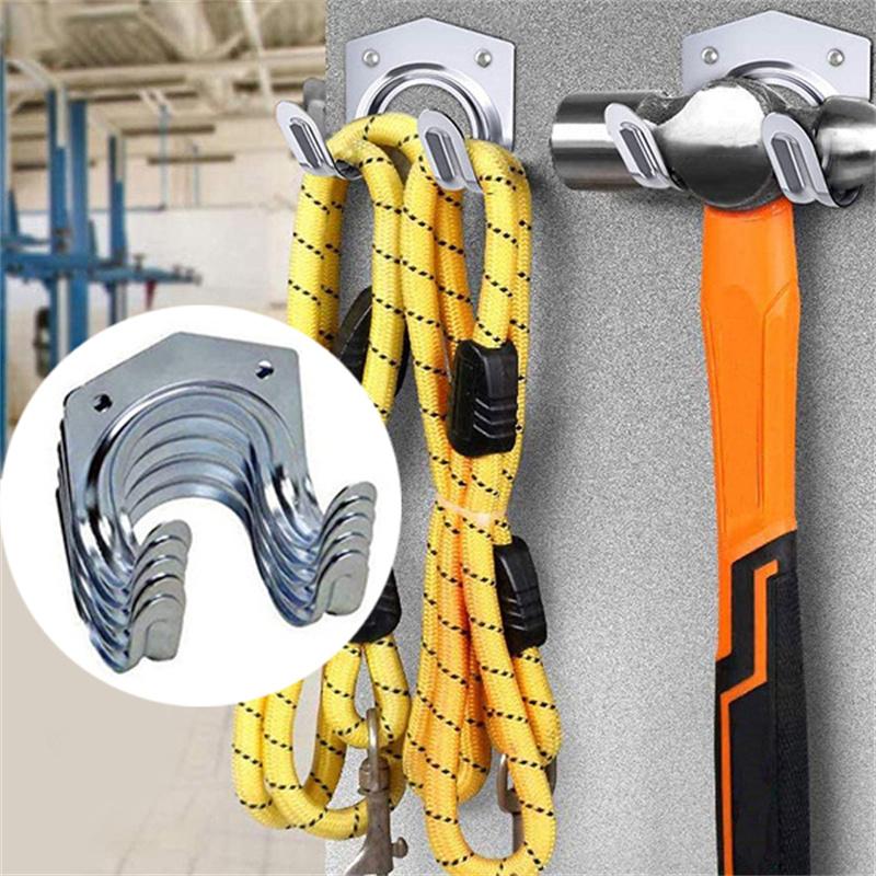 5Pcs Wall Hooks Metal Hanger With Screws Hang On The Wall Storage Organizers Tool Garden Bracket Rack Holder Home And Kitchen