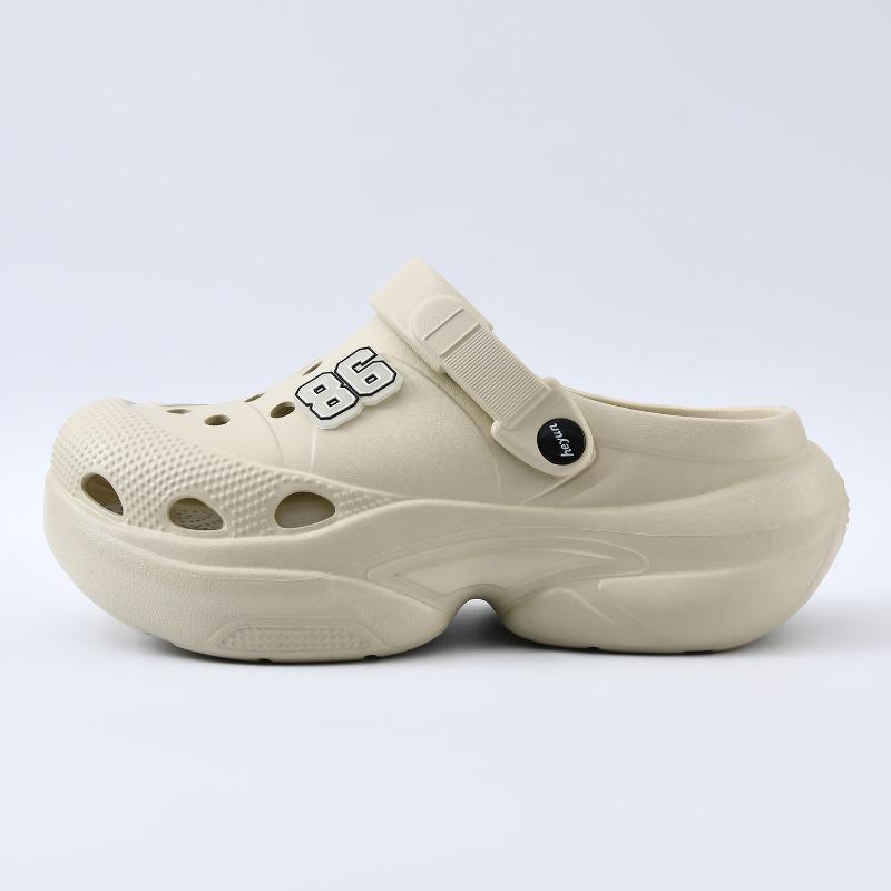 Hole shoes men's new summer wear non-slip bag head thick-soled casual sports big head slippers