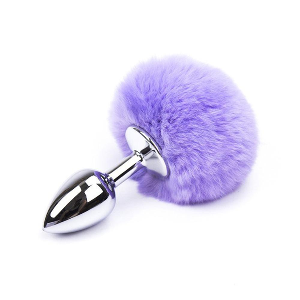 Small Size Metal Rabbit Tail Anal Plug Bunny Butt Plug Stainless Steel Booty Beads Stainless Sex