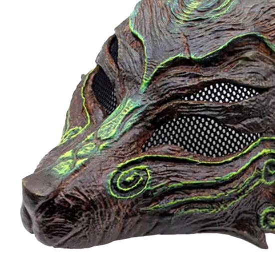 Fuchs Maske für Erwachsene Wolf Tier Halbgesichtsmaske Halloween
