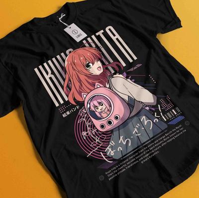 Hitori Gotou Bocchi the Rock T-Shirt Kawaii Αστείο T-shirt Yamada Nijika Ijichi