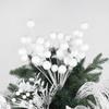 Christmas Tree Pendant  Faux Snowball Decoration White Christmas Ornament Delicate Artificial Snowball Branch For Holiday