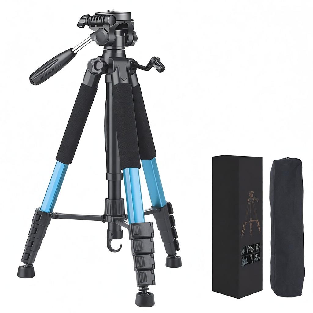 Trepied portabil profesional Zomei Q188 pentru cameră DSLR cameră DV 188CM albastru