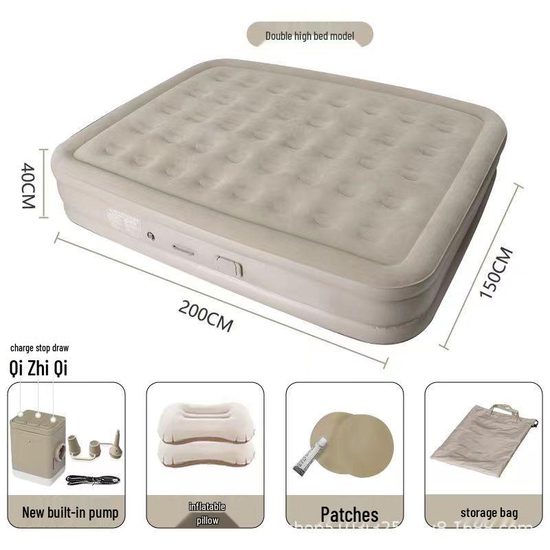 Automatic Inflatable Outdoor Camping Sofa Bed - PVC Flocking Air Mattress