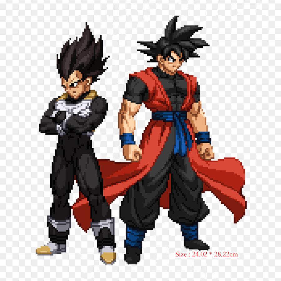 Patches For Clothes Bag Iron On Thermal Stickers Goku Estado Base Goku Zamasu Pattern Washable Heat Transfer